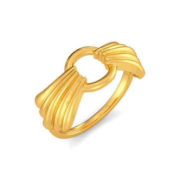 Swirl Curl Gold Rings