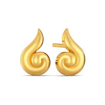 Twine N Twirl Gold Stud Earring