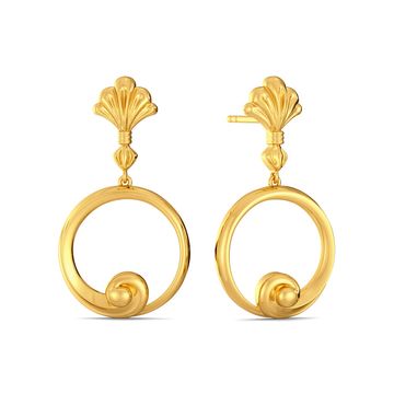 Curly Beach Gold Earrings