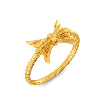 Bow Baroque Gold Rings