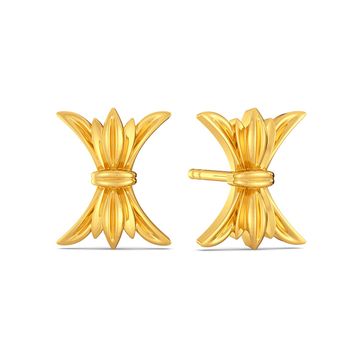 Bow Baroque Gold Earrings
