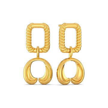Rosette Fields Gold Earrings