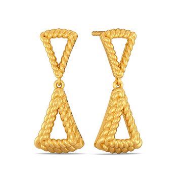Two Tiered Gold Earrings