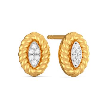 Twine Sign Diamond Earrings