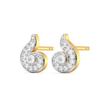 Swirl Twirl Diamond Earrings