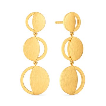 Daylight Sequins Gold Earrings