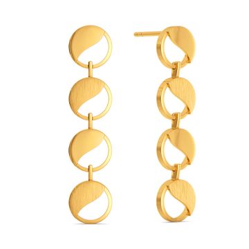 Formal Sequins Gold Earrings