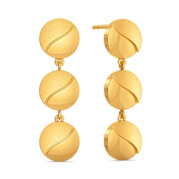 9 to 9 Sequins Gold Earrings