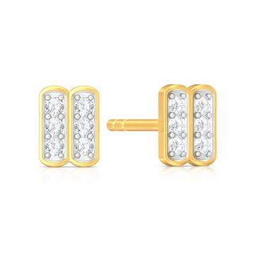 Spots and Stripes Diamond Earrings