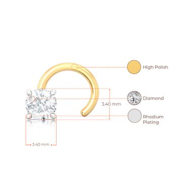 One Love Diamond Nose Pins