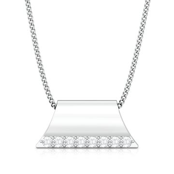 Tubular flarese Diamond Pendants