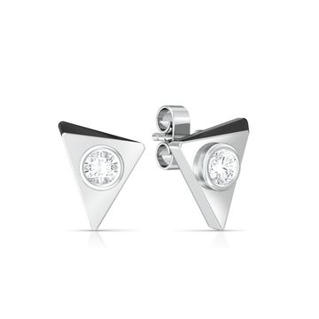 Beveled black Diamond Earrings