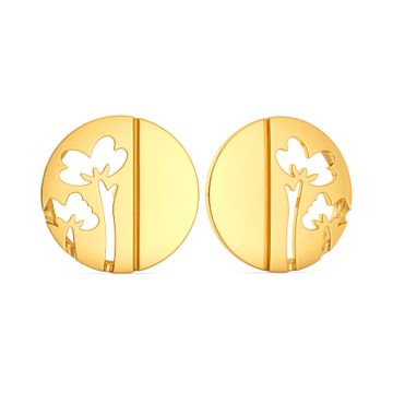 Flowy Florals Gold Earrings