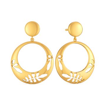 Scarf Mantra Gold Earrings