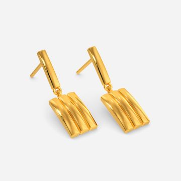 Nature And Me Gold Earrings