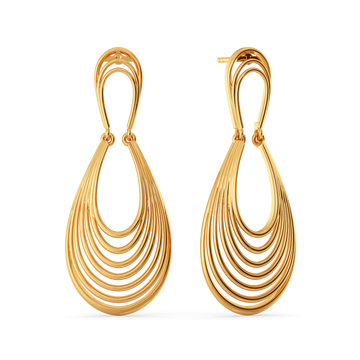 Drape a Shimmer Gold Earrings