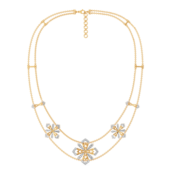 Petal Glow Diamond Necklaces
