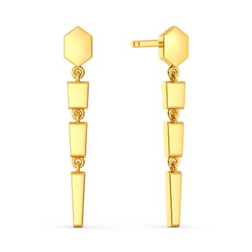 Dagger Collar Gold Earrings