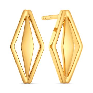Bell Bottomed Gold Earrings