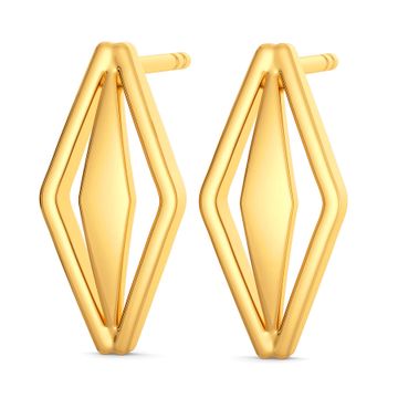 Bell Bottomed Gold Earrings