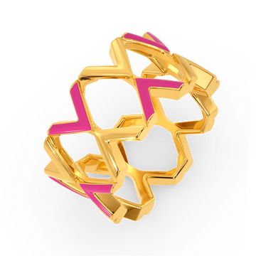 Pink Perfection Gold Rings