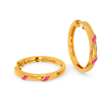 Pink Perfection Gold Earrings