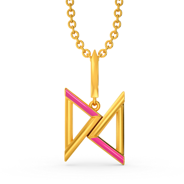 Blush Twist Gold Pendants