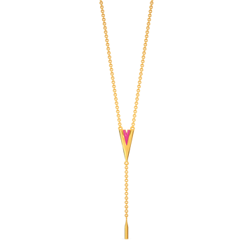 Pink Rhapsodies Gold Necklaces