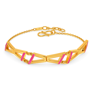 Pink Domination Gold Bracelets