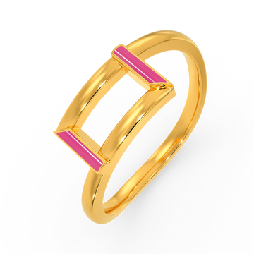 Pink Domination Gold Rings