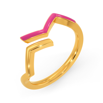 Pink Romance Gold Rings