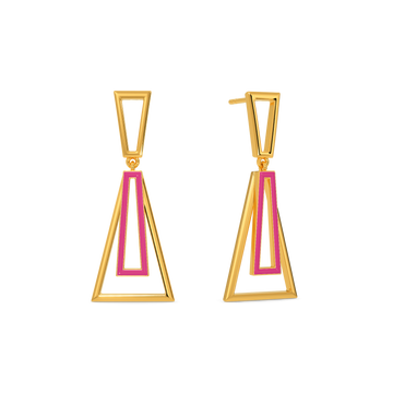 Touch Of Blush Gold Earrings