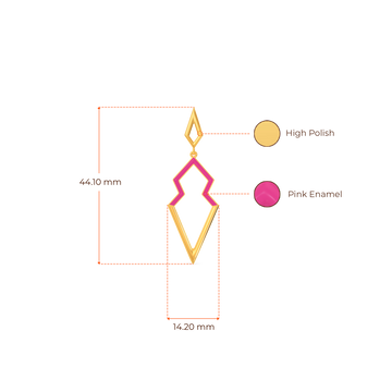 Pinkin Glory Gold Earrings