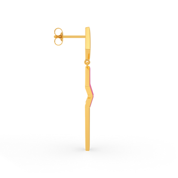 Pinkin Glory Gold Earrings