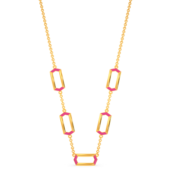 Pink Attitude Gold Necklaces