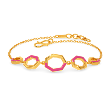 Pink Dynamics Gold Bracelets