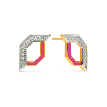 Pink Bloom Diamond Earrings