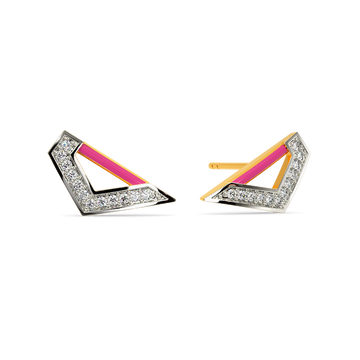 Pink Raptors Diamond Earrings