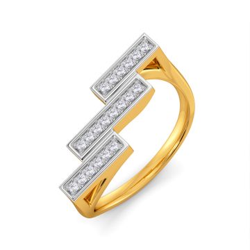 The Box Element Diamond Rings