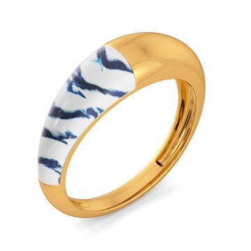 Dyed in Blue Gold Rings