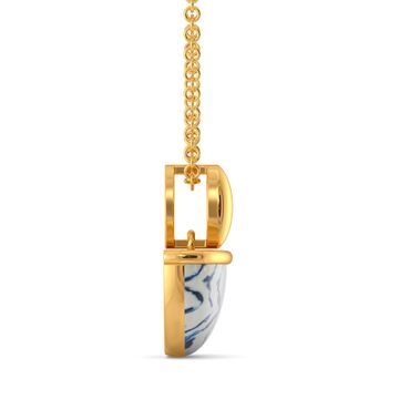 Dyed in Blue Gold Pendants