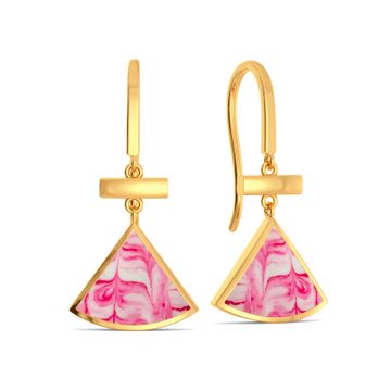 Pink Palette Gold Earrings