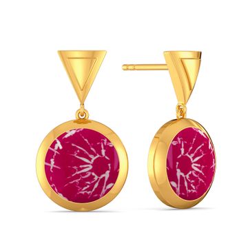 The Pink Wink Gold Earrings