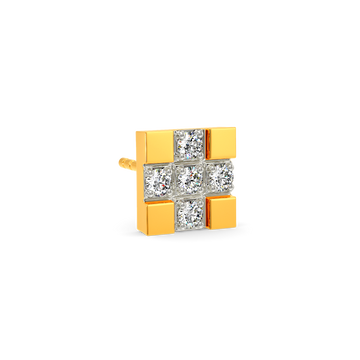 In a Tartan Glory Diamond Earrings For Men