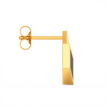 Sharp Shades Gold Earrings