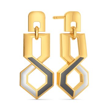 Cut For The Cubicle Gold Earrings