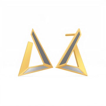 Grey Hierarchy Gold Earrings