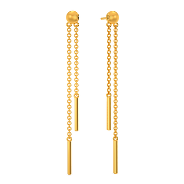 String Rush Gold Earrings