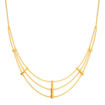 String Sparkle Gold Necklaces