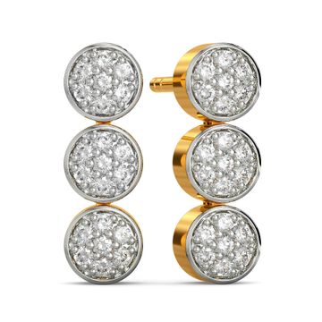A Coin Trio Diamond Earrings